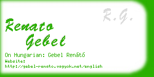 renato gebel business card